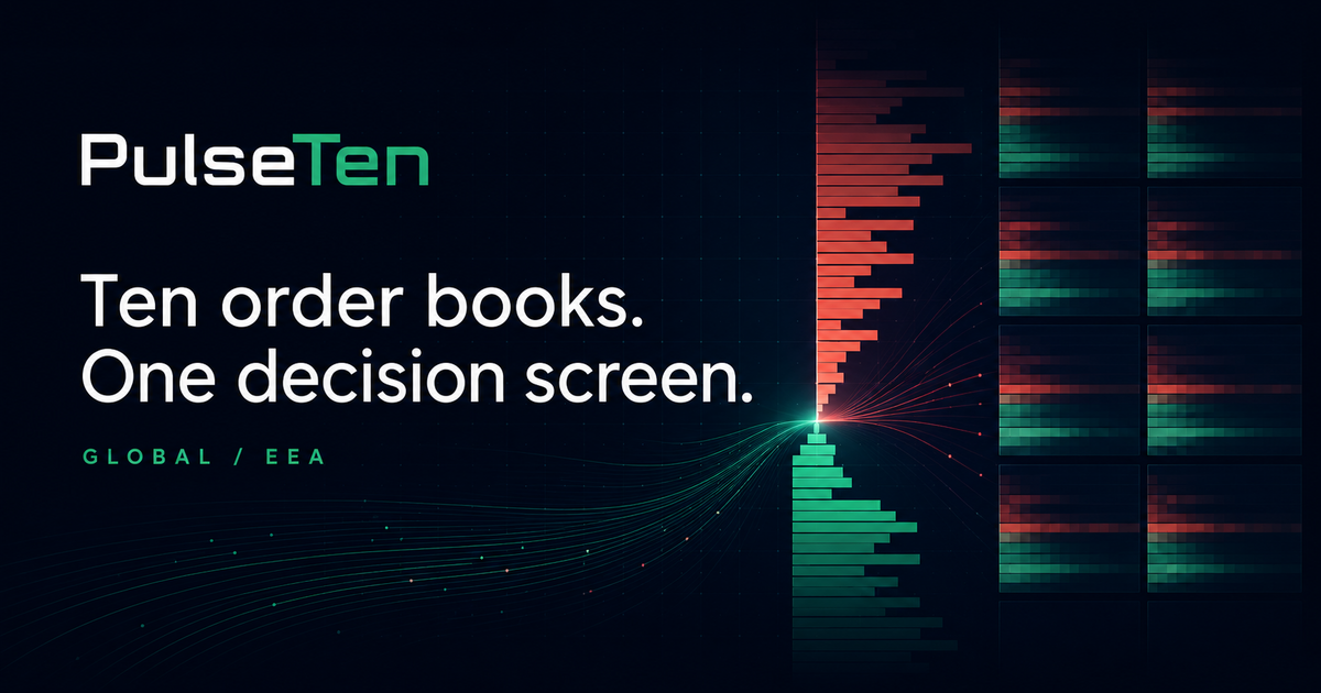PulseTen Terminal multi-exchange order-flow workspace